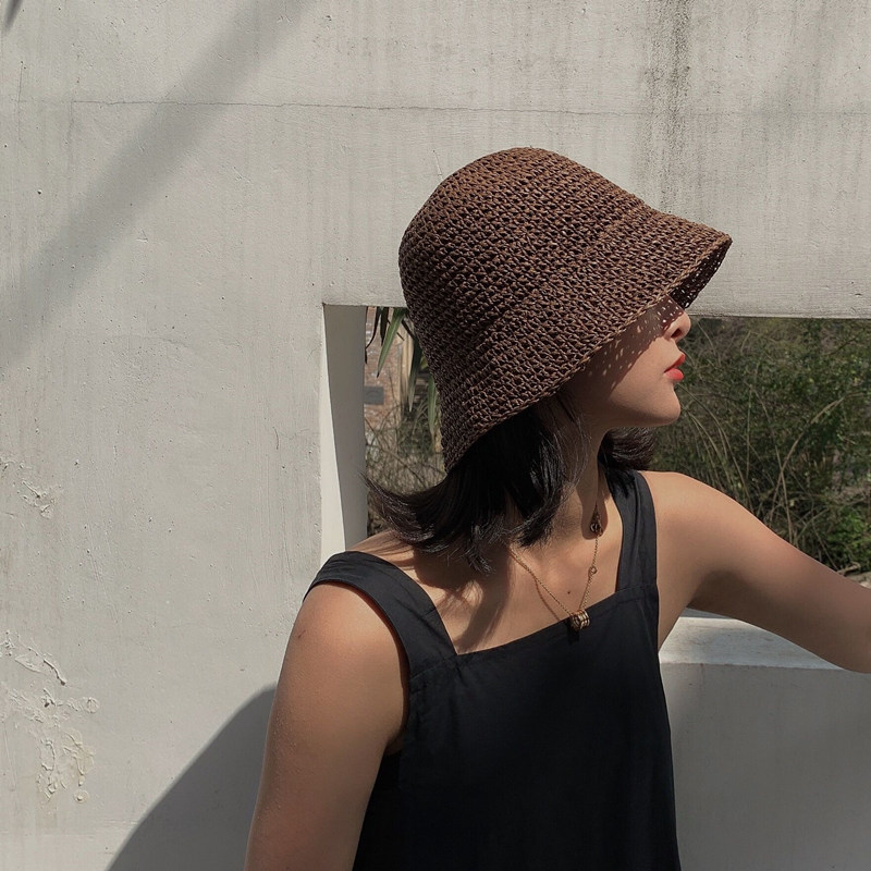 Foldable Handmade Woven Bucket - đánh giá và giá Bucket Hat Straw