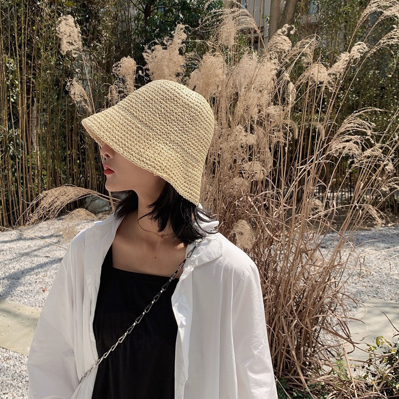 Foldable Handmade Woven Bucket - đánh giá và giá Bucket Hat Straw