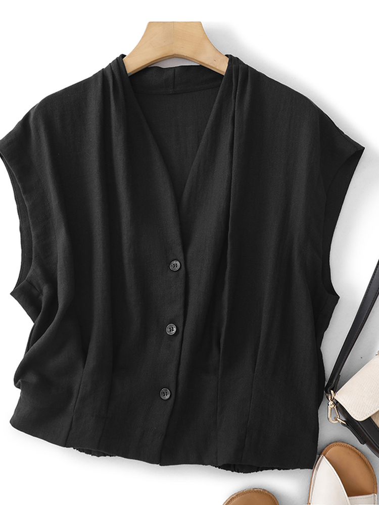 Loose Fit Cotton Linen Sleevel - đánh giá và giá Linen Shirt Breathable
