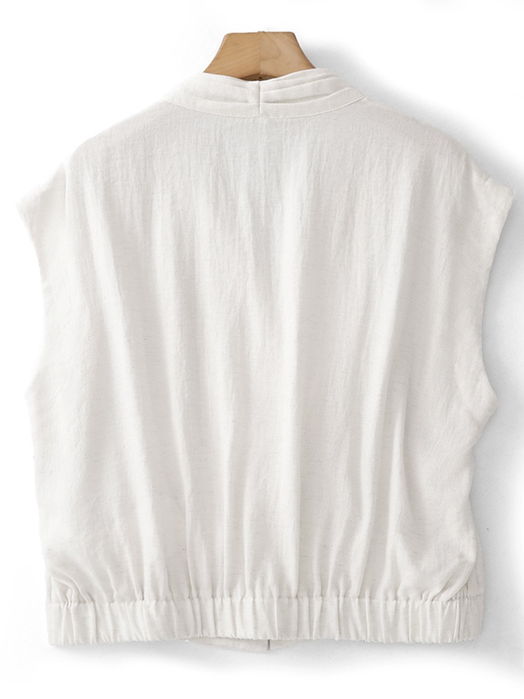 Loose Fit Cotton Linen Sleevel - đánh giá và giá Linen Shirt Breathable