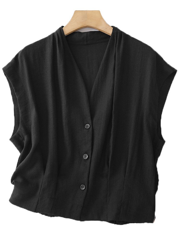 Loose Fit Cotton Linen Sleevel - đánh giá và giá Linen Shirt Breathable